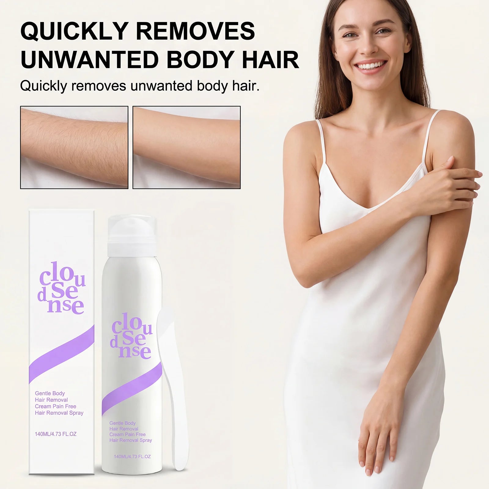 140ML Hair Removal Mousse Daily Skin Care Enhance Smoothness Body Cleaning Relief Discomfort Soothing Natural Mild Hair Remover